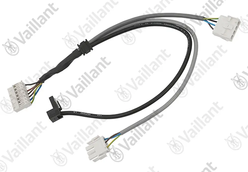 Vaillant Kabelbaum mit mehreren Anschlusssteckern und Kabeln in verschiedenen Farben. Geeignet für elektrische Verbindungen in Heizsystemen.